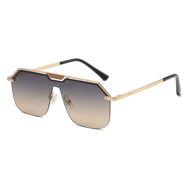 (6 PACK) Wholesale Sunglasses 2023 - BulkSunglassesWholesale.com - Gold Frame Grey Yellow