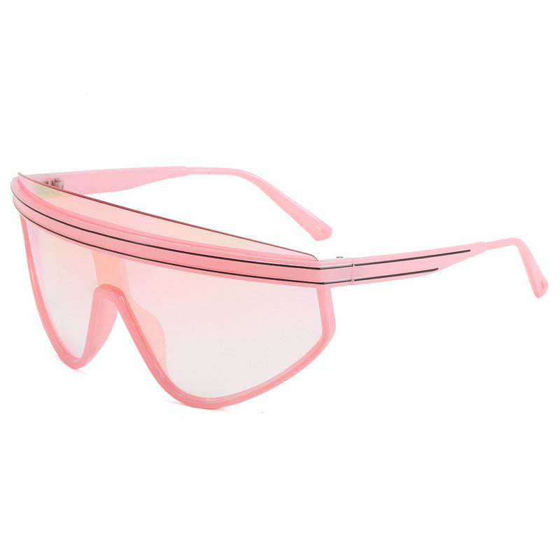 (12 PACK) Wholesale Sports Sunglasses Cyber Punk Sport Unisex Unique Cycling 2023 - BulkSunglassesWholesale.com - Pink Frame Gradient Pink