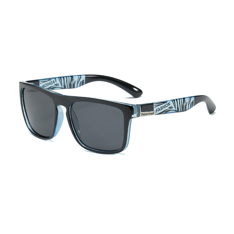 (12 PACK) Wholesale Sunglasses 2023 - BulkSunglassesWholesale.com - Clear Blue Frame Black Lens