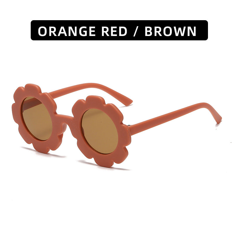 (6 PACK) Wholesale Sunglasses 2023 - BulkSunglassesWholesale.com - Matt Orange Red Frame Tea Lens