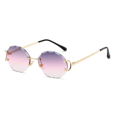 (6 PACK) Wholesale Sunglasses 2023 - BulkSunglassesWholesale.com - Gold Frame Purple Pink White