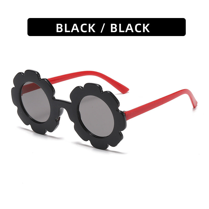 (6 PACK) Wholesale Sunglasses 2023 - BulkSunglassesWholesale.com - Black Frame Red Temple Black Lens