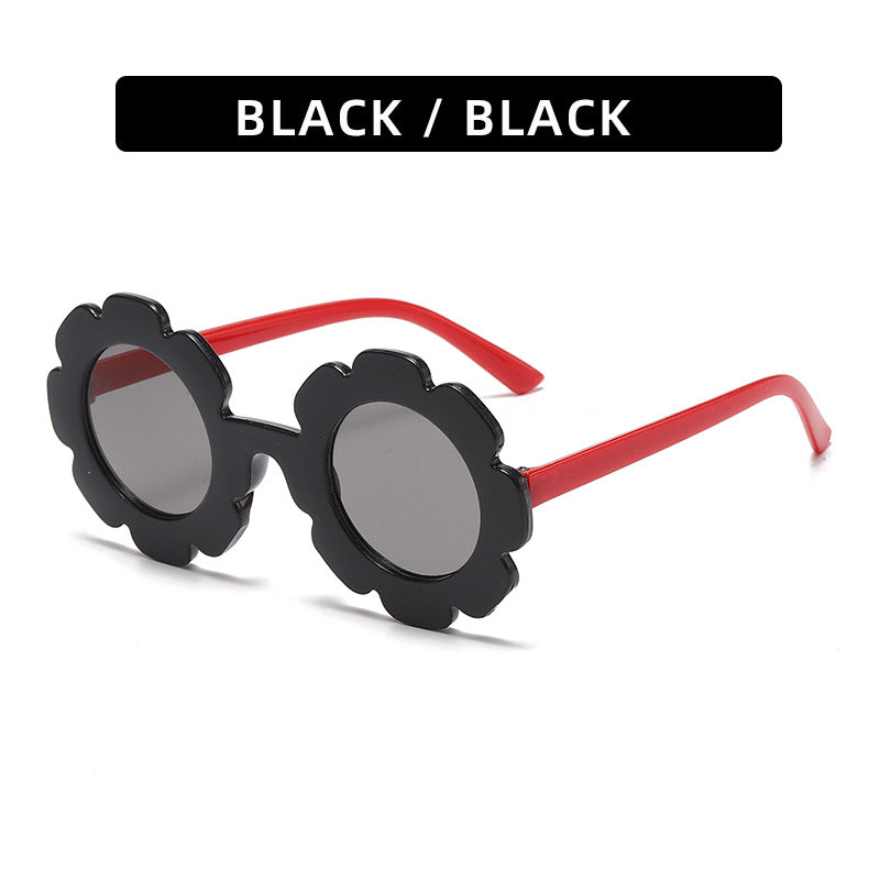 (6 PACK) Wholesale Sunglasses 2023 - BulkSunglassesWholesale.com - Black Frame Red Temple Black Lens