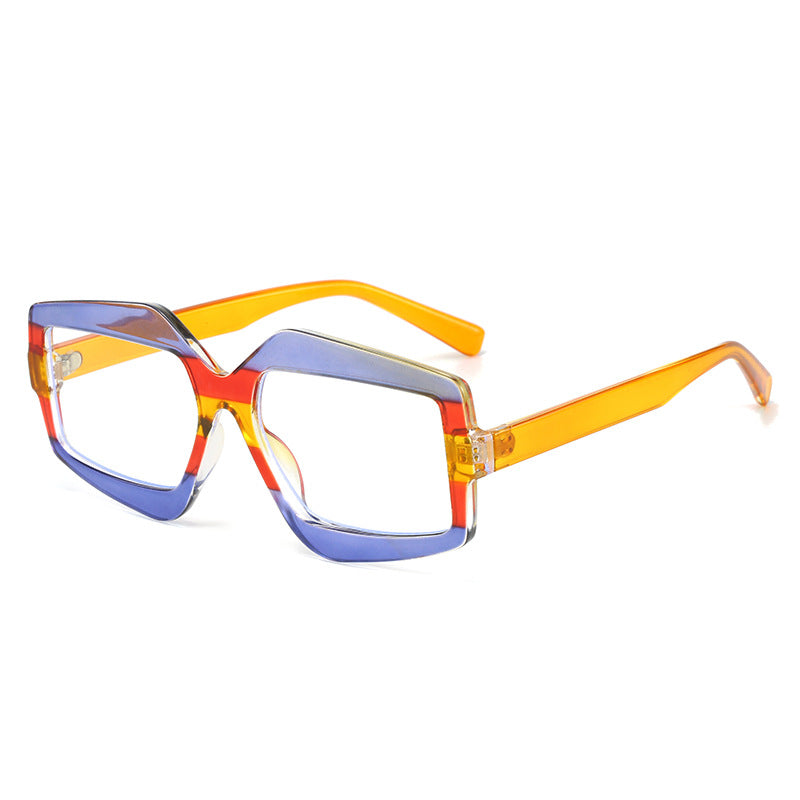 (6 PACK) Wholesale Sunglasses New Arrival Fashion Trendy Trendy Women 2023 - BulkSunglassesWholesale.com - Blue Orange Frame