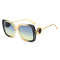 (6 PACK) Wholesale Sunglasses New Arrival Square Unique Square Luxury Rhinestone Fashion 2023 - BulkSunglassesWholesale.com - Grey Yellow Frame Blue Yellow Lens