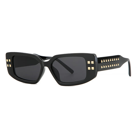 (6 PACK) Wholesale Sunglasses 2023 - BulkSunglassesWholesale.com - Shiny Black Grey