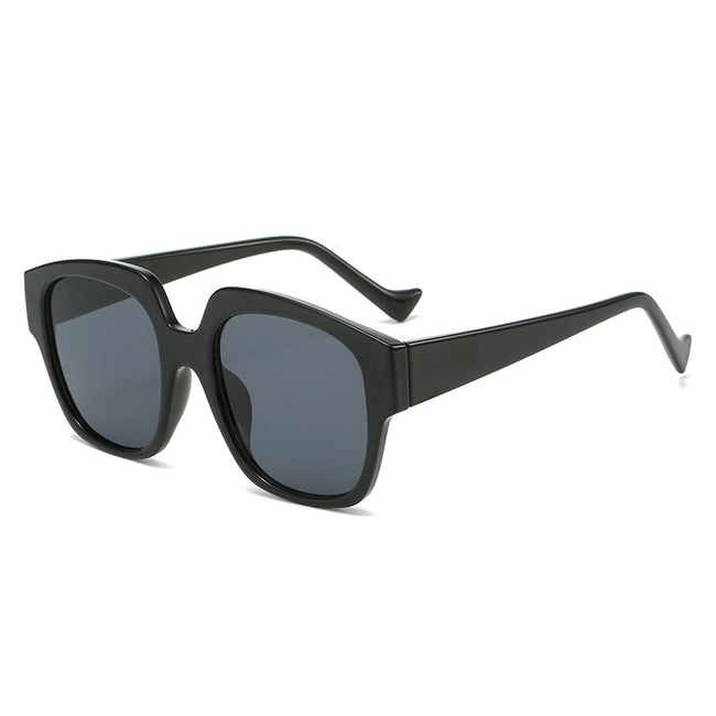 (6 PACK) Wholesale Sunglasses New Arrival Fashion Trendy 2023 - BulkSunglassesWholesale.com - Black Frame Black Lens Hover Image