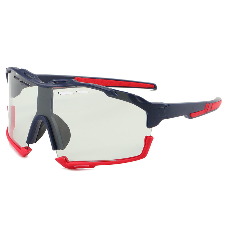 (12 PACK) Wholesale Sports Sunglasses New Arrival Outdoor Sport Unisex Windproof Fashion Polarized Cycling 2023 - BulkSunglassesWholesale.com - Polarized Blue Red Photochromic