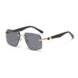 (6 PACK) Rimless Men Wood Wholesale Sunglasses 2022 M922301 - Bulk Sunglasses Wholesale