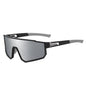 (12 PACK) Wholesale Sports Sunglasses New Arrival Sport Fashion Polarized One Piece Cycling Outdoor 2024 - BulkSunglassesWholesale.com - Black Frame Mirrored Mirrored
