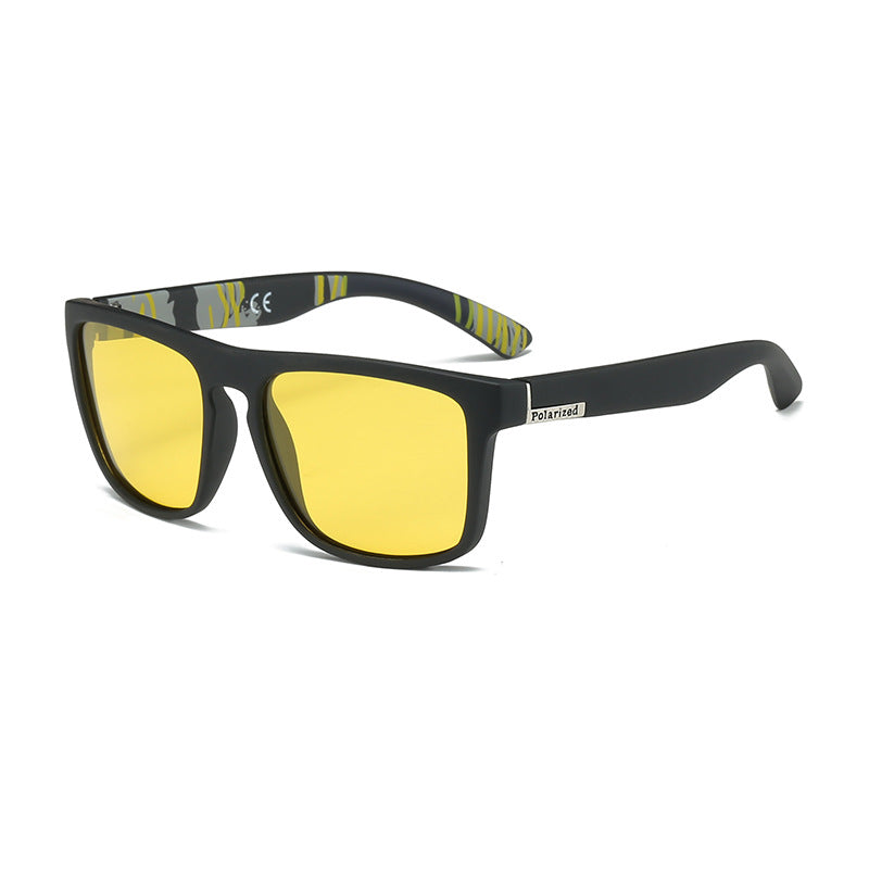 (12 PACK) Wholesale Sunglasses 2023 - BulkSunglassesWholesale.com - Black Frame Night Vision Yellow Lens