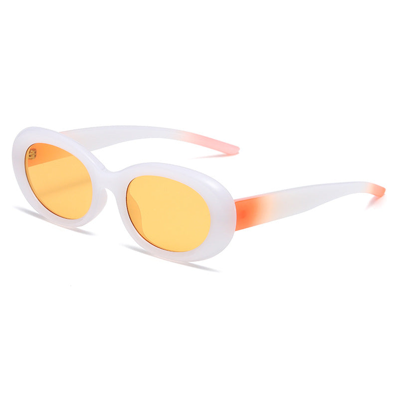 (12 PACK) Wholesale Sunglasses 2023 - BulkSunglassesWholesale.com - White Gradient Orange Yellow