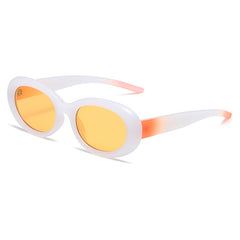 (12 PACK) Wholesale Sunglasses 2023 - BulkSunglassesWholesale.com - White Gradient Orange Yellow