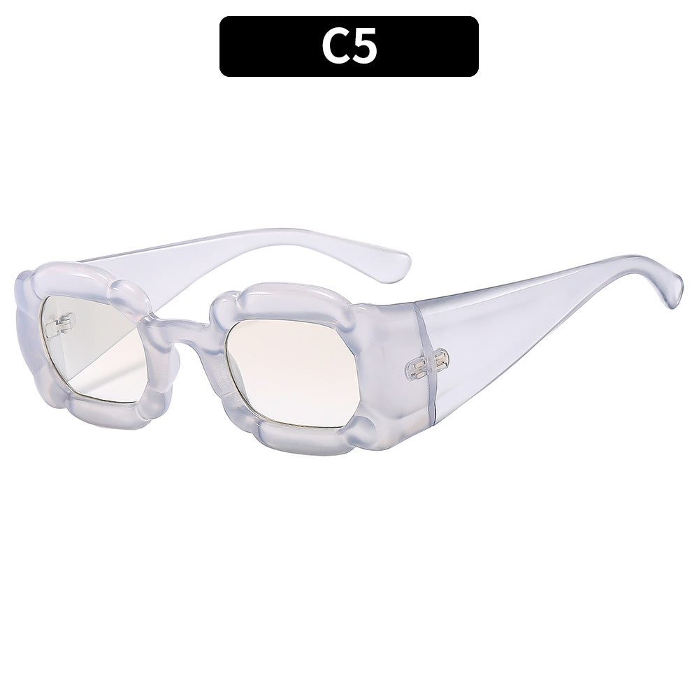 (6 PACK) Wholesale Sunglasses New Arrival Fashion Trendy Women 2023 - BulkSunglassesWholesale.com - Clear White Gradient Mirrored