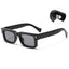 (6 PACK) Wholesale Sunglasses Men Vintage Small Women 2023 - BulkSunglassesWholesale.com - Shiny Black Frame Black Grey