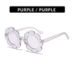 (6 PACK) Wholesale Sunglasses 2023 - BulkSunglassesWholesale.com - Clear Purple Frame Clear Purple Lens ( Pink )