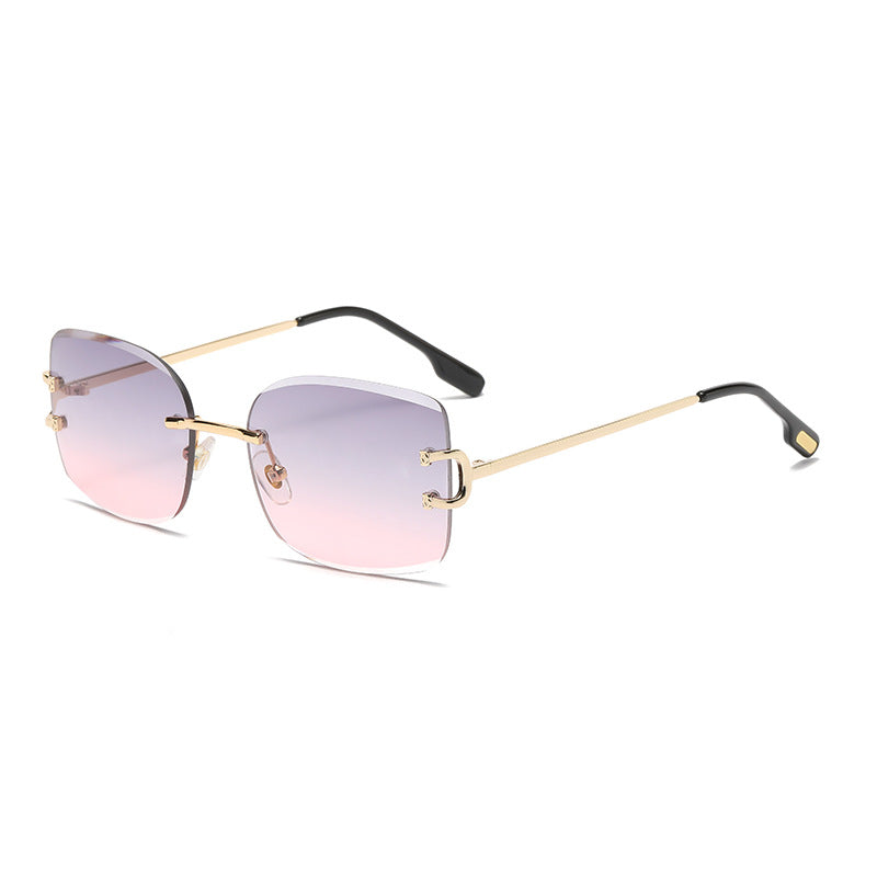(6 PACK) Wholesale Sunglasses 2023 - BulkSunglassesWholesale.com - Gold Frame Grey Pink