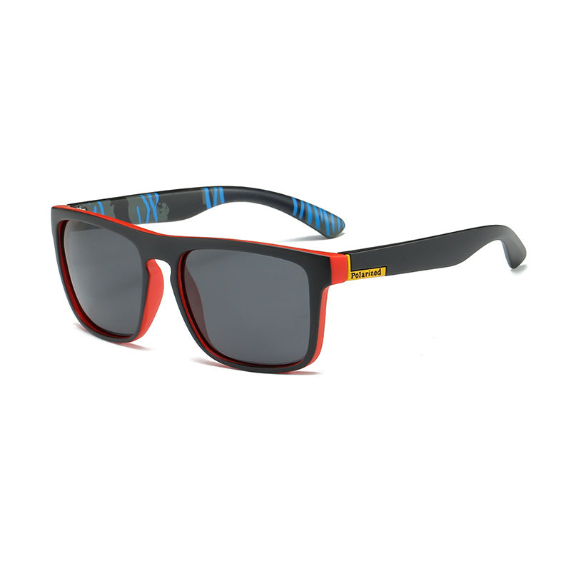(12 PACK) Wholesale Sunglasses 2023 - BulkSunglassesWholesale.com - Red Black Frame Black Lens