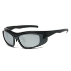 (6 PACK) Wholesale Sunglasses New Arrival Sport Women Outdoor Cycling 2023 - BulkSunglassesWholesale.com - Black Grey Frame Mirrored Lens