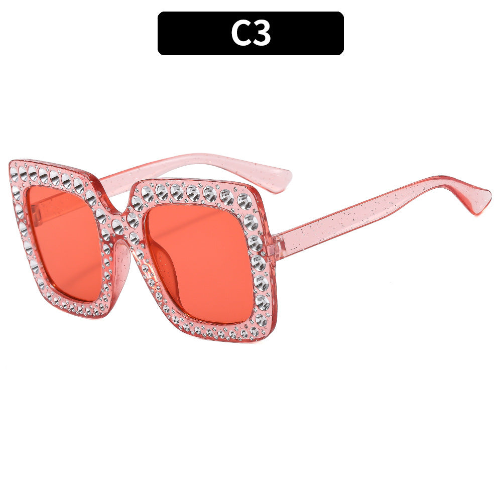(6 PACK) Wholesale Sunglasses Square Unique Women 2023 - BulkSunglassesWholesale.com - Pink Frame Red Lens