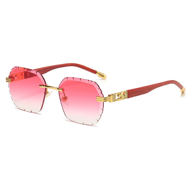 (6 PACK) Wholesale Sunglasses New Arrival Unique Rhinestone Fashion Cut Edge Colorful Street Trendy 2024 - BulkSunglassesWholesale.com - Gradient Red