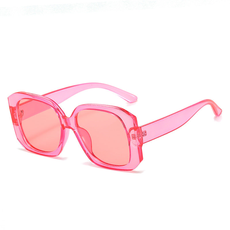 (6 PACK) Wholesale Sunglasses New Arrival Square Unique Oversized Fashion Korean 2023 - BulkSunglassesWholesale.com - Pink Frame Pink Lens