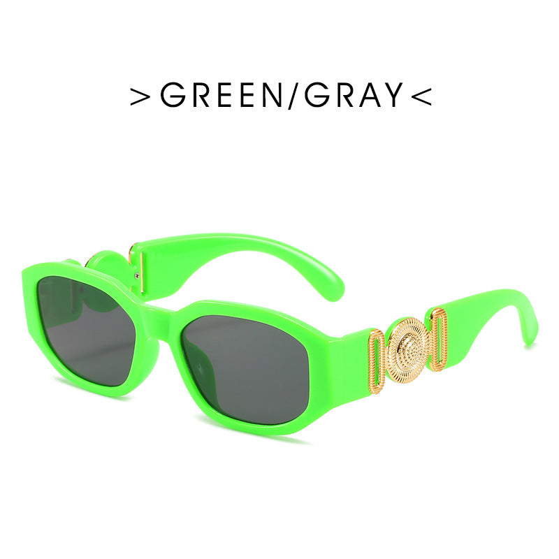 (12 PACK) Wholesale Sunglasses 2023 - BulkSunglassesWholesale.com - Green Frame Black Lens