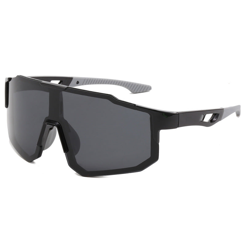(12 PACK) Wholesale Sports Sunglasses Outdoor Sport Trendy Polarized Unisex New Arrival Cycling 2024 - BulkSunglassesWholesale.com - Black Frame Black Lens