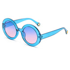 (6 PACK) Wholesale Sunglasses Fashion Round Colorful Unisex Street Trendy 2023 - BulkSunglassesWholesale.com - Blue Frame Blue Pink