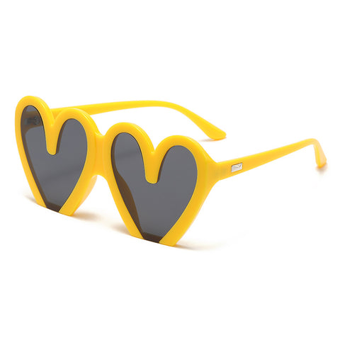 (6 PACK) Wholesale Sunglasses 2023 - BulkSunglassesWholesale.com - Yellow Frame Grey