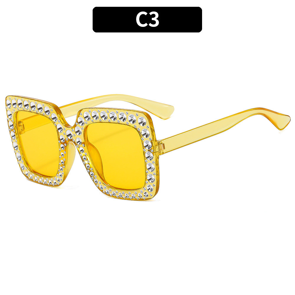 (6 PACK) Wholesale Sunglasses Kids Square Fashion 2023 - BulkSunglassesWholesale.com - Clear Yellow Frame Yellow Lens
