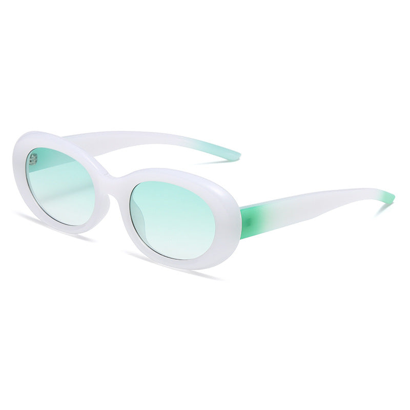 (12 PACK) Wholesale Sunglasses 2023 - BulkSunglassesWholesale.com - White Gradient Green Gradient Green