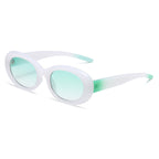 (12 PACK) Wholesale Sunglasses 2023 - BulkSunglassesWholesale.com - White Gradient Green Gradient Green