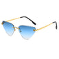 (6 PACK) Wholesale Sunglasses 2023 - BulkSunglassesWholesale.com - Gold Frame Gradient Blue