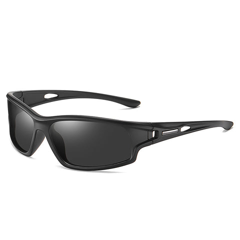 (6 PACK) Wholesale Sports Sunglasses New Arrival Cycling Sport Polarized Men Night Vision 2023 - BulkSunglassesWholesale.com - Black Frame Black Black Lens