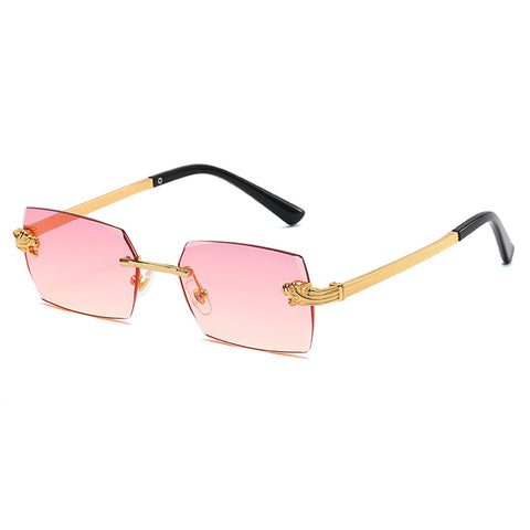 (6 PACK) Wholesale Sunglasses 2023 - BulkSunglassesWholesale.com - Gold Frame Pink Lens
