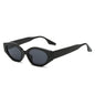 (6 PACK) Wholesale Sunglasses New Arrival Unique Small Cat Eye Fashion Women 2023 - BulkSunglassesWholesale.com - Shiny Black Frame Black Lens