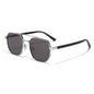 (6 PACK) Wholesale Sunglasses New Arrival Metal Double Bridge Men Oversized Women 2023 - BulkSunglassesWholesale.com - Silver Frame Black Black Lens Gradient
