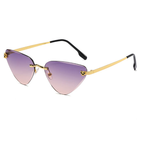 (6 PACK) Wholesale Sunglasses 2023 - BulkSunglassesWholesale.com - Gold Frame Purple Tea