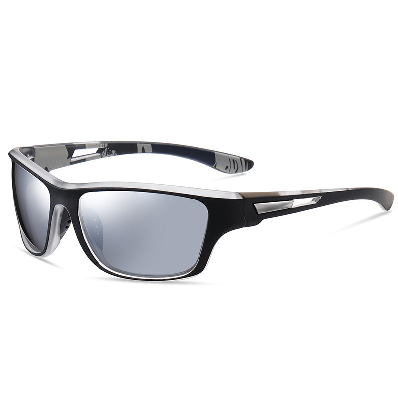 (6 PACK) Wholesale Sports Sunglasses 2023 - BulkSunglassesWholesale.com - Black Frame Mirrored Lens ()