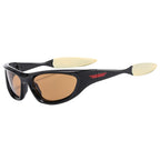 (12 PACK) Wholesale Sports Sunglasses New Arrival Men Outdoor Cycling Sport Fashion 2023 - BulkSunglassesWholesale.com - Black Frame Tea Lens