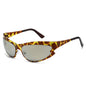 (6 PACK) Wholesale Sunglasses New Arrival Cat Eye Unique Fashion Cycling Sport 2023 - BulkSunglassesWholesale.com - Yellow Leopard Print Frame Gold Lens