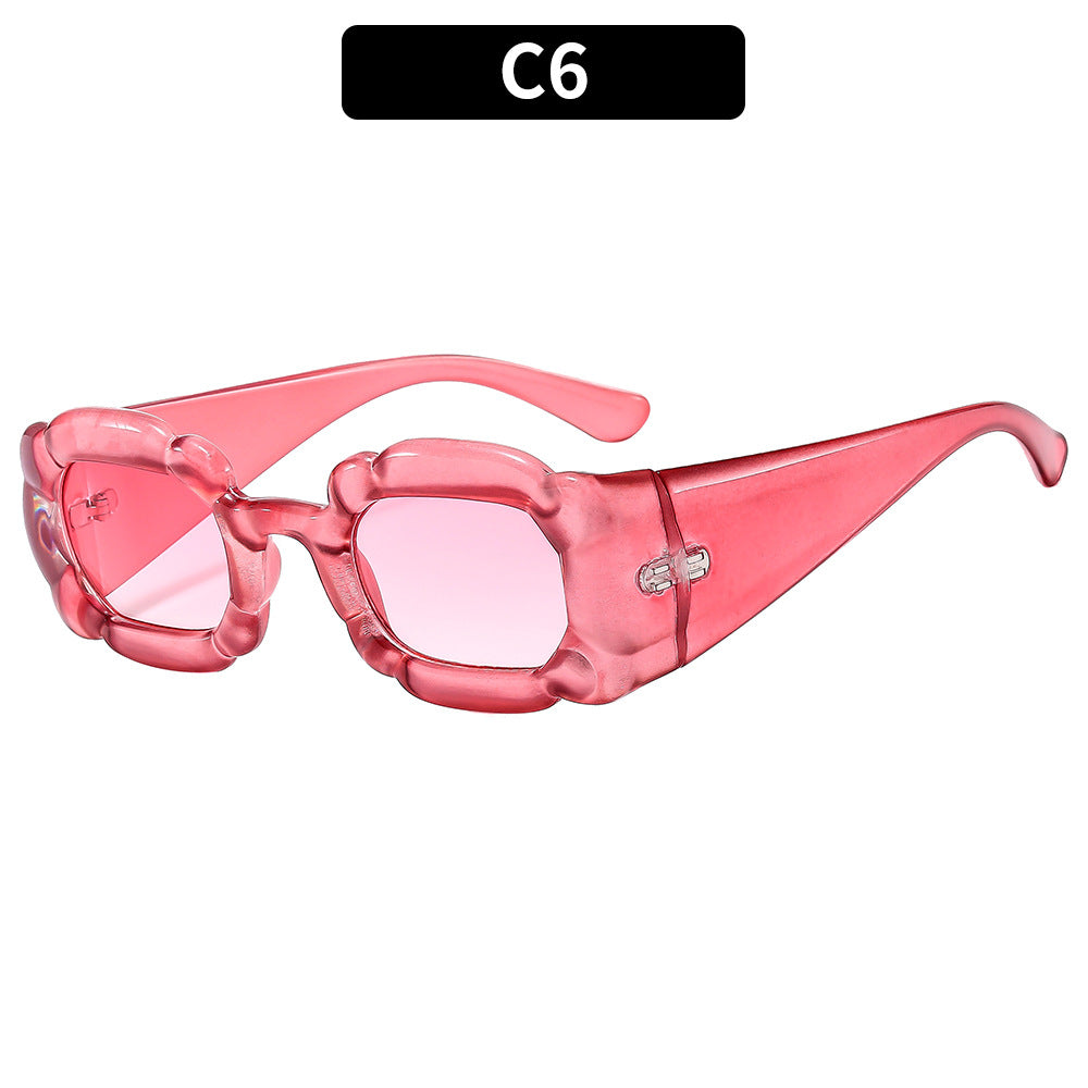(6 PACK) Wholesale Sunglasses New Arrival Fashion Trendy Women 2023 - BulkSunglassesWholesale.com - Clear Pink Gradient Pink Lens