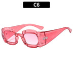 (6 PACK) Wholesale Sunglasses New Arrival Fashion Trendy Women 2023 - BulkSunglassesWholesale.com - Clear Pink Gradient Pink Lens