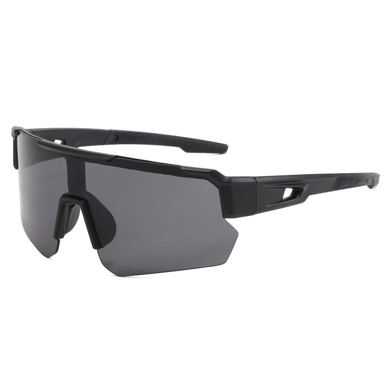 (12 PACK) Wholesale Sports Sunglasses New Arrival Outdoor Sport Cycling Fashion 2023 - BulkSunglassesWholesale.com - Black Frame Black Lens