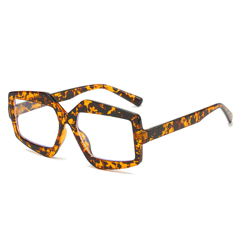 (6 PACK) Wholesale Sunglasses New Arrival Fashion Trendy Trendy Women 2023 - BulkSunglassesWholesale.com - Leopard Print Frame Transparent Lens