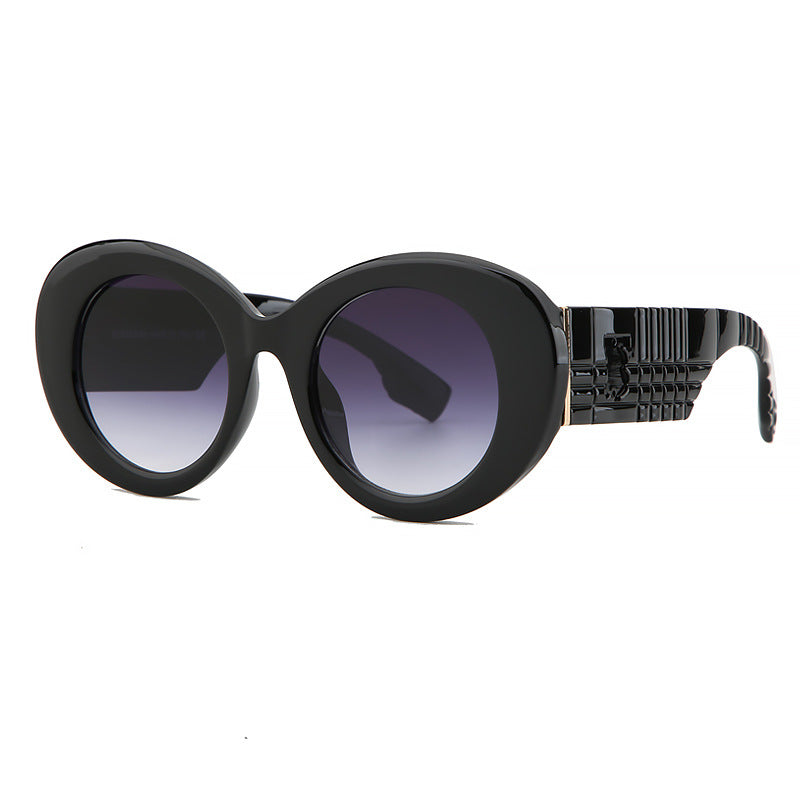 (6 PACK) Wholesale Sunglasses 2023 - BulkSunglassesWholesale.com - Shiny Black Gradient Grey