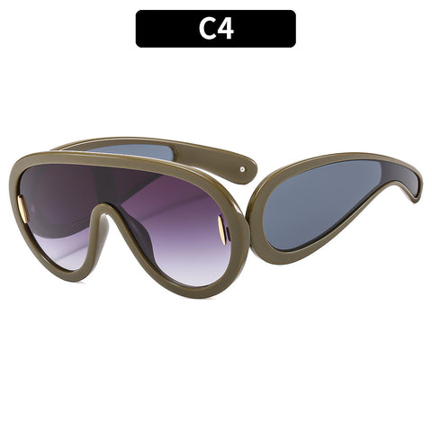 (6 PACK) Wholesale Sunglasses 2023 - BulkSunglassesWholesale.com - Green Gradient Black Lens