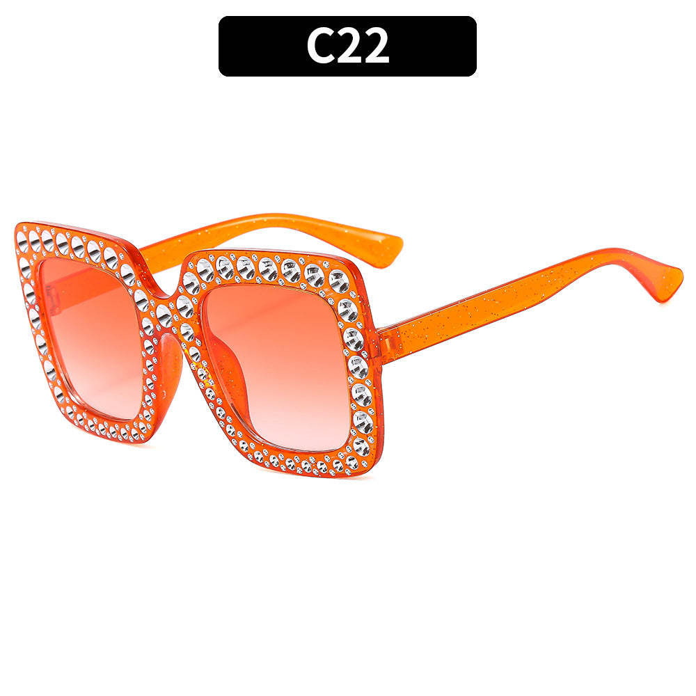 (6 PACK) Wholesale Sunglasses Square Unique Women 2023 - BulkSunglassesWholesale.com - Dark Orange Frame Gradient Red Lens