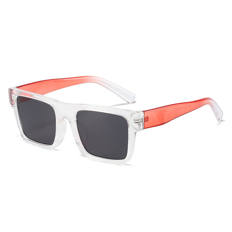 (6 PACK) Wholesale Sunglasses Fashion Fashion Square Women 2024 - BulkSunglassesWholesale.com - White Frame Black Lens